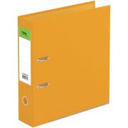 Папка-регистратор СТАММ «Имидж», 70мм, бумвинил, двухстор., с карманом, нижний метал. кант, оранжевая