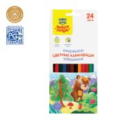 УЦЕНКА - Карандаши акварельные Мульти-Пульти «Невероятные приключения», 24цв., трехгран., заточен., картон, европодвес