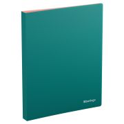 Папка на 4 кольцах Berlingo «Soft Touch Pro» A4, 25мм, 700мкм, D-кольца, с внутр. карманом, зеленая, внутр. розовая, софт-тач