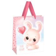 Пакет подарочный 18*23*10см MESHU «Funny bunny»,  матовая ламинация
