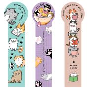 Закладки для книг, 3шт., 50*200мм, MESHU «Book cats»