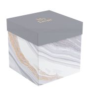 Коробка складная подарочная MESHU «Marble», (15*15*15см), отд фольгой