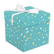 Коробка складная подарочная MESHU «Terrazzo», (15*15*15см), с лентой, отд фольгой