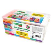 Мел для асфальта цветной круглый в ведерке НАБОР 52 штуки, BRAUBERG KIDS, 272774