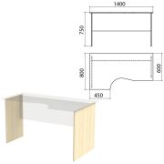 Опоры к столам эргономичным «Канц» 1400х800х750 мм, левый/правый, цвет дуб молочный, СК30.15.2