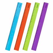 Линейка пластиковая 30 см BRAUBERG «FRUITY», тонированная, ассорти, 210767