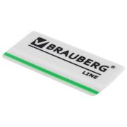 Ластик BRAUBERG «Line», 57х18х8 мм, белый, прямоугольный, скошенные края, 221036