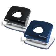 Дырокол металлический BRAUBERG «PN-100M», до 30 листов, ассорти (синий/черный), 221277