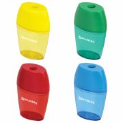 Точилка BRAUBERG «Diamond», с контейнером, овальная, в дисплее, ассорти, 222491
