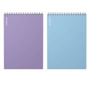 Блокнот А5 148х210 мм, 80 л., спираль, пластик, клетка, ERICH KRAUSE, «Pastel», 63646
