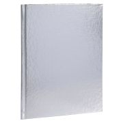 Блокнот А5 167х216мм, 80л, твёрдый, бумвинил METALLIC, клетка, блок 5цв, HATBER, сере, 80ББ5В1