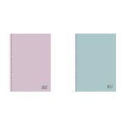 Тетрадь А4 80л. HATBER гребень, клетка, Soft-touch ламинация, Mist (микс в спайке), 090095, 80Т4лВ1гр