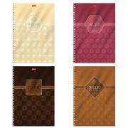 Тетрадь А4 96л. HATBER гребень, клетка, металлизирован.картон, выбороч.лак, Chocolate (микс), 083451, 96Т4мтлВ1гр