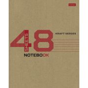 Тетрадь А5 48л. HATBER скоба, линия, обложка КРАФТ, 079276, 48Т5В2_28075