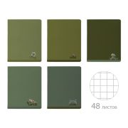 Тетрадь А5 48л. BRUNO VISCONTI скоба, клетка, Soft Touch, VERDE.ANIMALS (5 видов), 7-, 7-48-1373