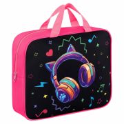 Папка на молнии с ручками BRAUBERG А4, 1 отделение, полиэстер, 80 мм, Headphones, 273302