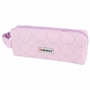 Пенал-косметичка HEIKKI (ХЕЙКИ) с ручкой, 1 отделение, стеганый полиэстер, 21х8х5 см, фиолетовый, 273606