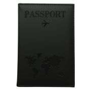 Обложка для паспорта «Passport map», экокожа soft touch, черная, STAFF, 238760