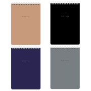 Блокнот А5 146х206мм, 60л, гребень, картон, жест подложка, клетка, BRAUBERG Minimal Classiс, 116426