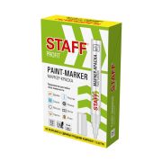 Маркер-краска лаковый (paint marker) 2-4 мм, БЕЛЫЕ, КОМПЛЕКТ 12 ШТУК, НИТРО-ОСНОВА, STAFF PROFIT, для любых поверхностей, 152584