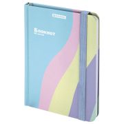 Блокнот с резинкой в клетку 96л, МАЛЫЙ ФОРМАТ А6 109х148, твердая обложка, BRAUBERG, PASTEL, 117019