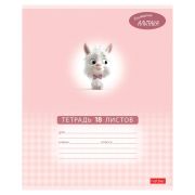 Тетрадь 18 л., HATBER клетка, обложка картон, «Маленький альпака» (микс в спайке), 091390, 18Т5В1