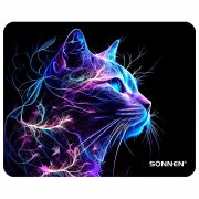 Коврик для мыши SONNEN «NEON CAT» резина+ткань, 250х200х2мм, 513956