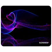 Коврик для мыши SONNEN «NEON WAVE» резина+ткань, 250х200х2мм, 513958