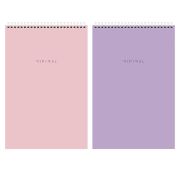 Блокнот ДЭК А4 198х297 мм, 80 л., КОМПЛЕКТ 2 шт., гребень, подложка, BRAUBERG «Minimal Pastel», 116453