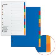 Разделитель пластиковый ERICH KRAUSE «Divider colored», А4, 10 листов, по цветам, оглавление, 27, 2715