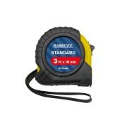 Рулетка измерительная 3м х 16мм, обрезиненный корпус, с фиксатором, RABBITEX Standard, 671348
