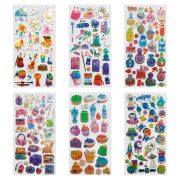 Наклейки гелевые «Красочное веселье», 17,5х9 см, ассорти 6 видов, FUNSTER (ФАНСТЕР), 666079