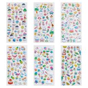 Наклейки гелевые «Вкусный микс», 17,5х9 см, ассорти 6 видов, FUNSTER (ФАНСТЕР), 666082