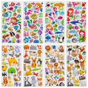 Наклейки зефирные «Животный мир», 19х9,5 см, ассорти 8 видов, FUNSTER (ФАНСТЕР), 666089