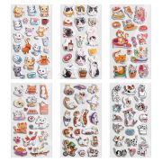 Наклейки зефирные «Котики», 18х9,5 см, ассорти 6 видов, FUNSTER (ФАНСТЕР), 666092