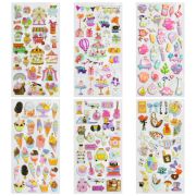 Наклейки гелевые «Акварельные мечты», 17,5х9 см, ассорти 6 видов, FUNSTER (ФАНСТЕР),666096