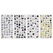 Наклейки декоративные «Забавные зверята», 17,5х9 см, ассорти 4 видов, FUNSTER (ФАНСТЕР), 666097