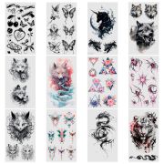 Наклейки-тату переводные «Разные», 20,5х10 см, ассорти 12 видов, FUNSTER (ФАНСТЕР), 666102