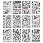 Наклейки-тату переводные «Ассорти», 29х15,5 см, ассорти 12 видов, FUNSTER (ФАНСТЕР), 666106