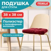 Подушка на стул «ВЕЛЬВЕТ» 38х38см, полиэстер, бордовая, PRIMILA CLASSIC,700507