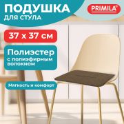 Подушка на стул плоская «РОГОЖКА» 37x37см, полиэстер, коричневая, PRIMILA STANDARD, 700509