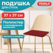 Подушка на стул плоская «РОГОЖКА» 37x37см, полиэстер, бордовая, PRIMILA STANDARD, 700510