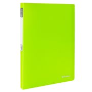Папка 20 вкладышей BRAUBERG «Neon», 16 мм, неоновая, зеленая, 700 мкм, 227448