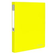 Папка 40 вкладышей BRAUBERG «Neon», 25 мм, неоновая желтая, 700 мкм, 227453