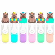 Набор текстовыделителей с топперами 6 ЦВЕТОВ ПАСТЕЛЬ, «КАПИБАРЫ», линия 1-4 мм, FUNSTER (ФАНСТЕР), 152651