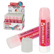 Клей-карандаш BRAUBERG «COLOR Crystal», 15 г, прозрачный, ассорти, 227969, PVP
