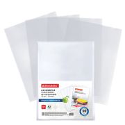 Папки-файлы БЕЗ ПЕРФОРАЦИИ, БОЛЬШОГО ФОРМАТА А3 для хранения и защиты документов, BRAUBERG, КОМПЛЕКТ 50 шт., гладкие, 30 мкм, 273012