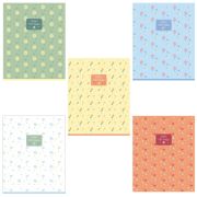 Тетрадь А5 48л. HATBER скоба, клетка, обложка картон, тиснение, Цветочный орнамент (м, 48Т5тВ1