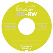 Диск CD-RW 700Mb Smart buy 4-12x Cake Box (10шт)