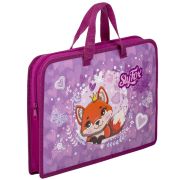 Папка на молнии с ручками ЮНЛАНДИЯ А4, 1 отделение, пластик, ширина 45 мм, «Sly fox», 270945